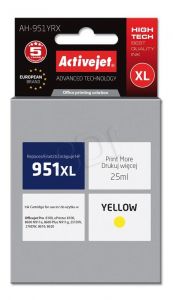 Tusz Activejet AH-951YRX (do drukarki Hewlett Packard, zamiennik HP 951XL CN048AE premium 25ml yello