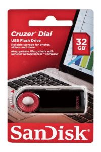 Sandisk Flashdrive Cruzer Dial 32GB USB 2.0 czarno-czerwony