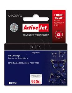 Tusz Activejet AH-920BCX (do drukarki Hewlett Packard, zamiennik HP 920XL CD975AE premium 50ml czarn