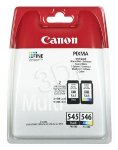 Tusz Canon zestaw PG-545/CL-546=PG545/CL546=8287B005, zawiera czarny i kolor, PG-545+CL-545