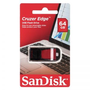 Sandisk Flashdrive Cruzer Edge 64GB USB 2.0 czarno-czerwony