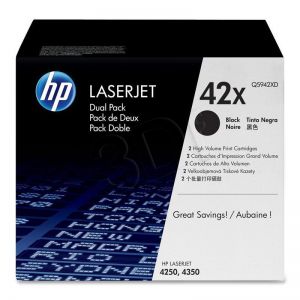 Toner HP zestaw HP 42XD, HP42XD=Q5942XD, zawiera 2 szt. czarny Q5942X