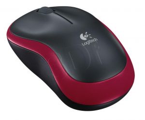 Logitech Mysz bezprzewodowa optyczna M185 1000dpi czarno-czerwona