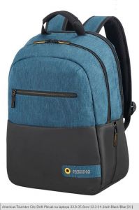 Samsonite Plecak na notebooka 28G-19-001 14,1\ Czarny, z granatowym płótnem