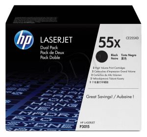 Toner HP zestaw HP 55XD, HP55XD=CE255XD, zawiera 2 szt. czarny CE255X