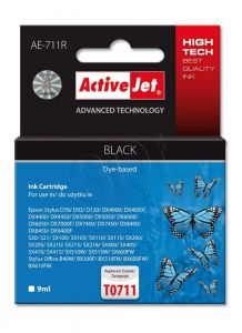 Tusz Activejet AE-711R (do drukarki Epson, zamiennik T0711, T0891, T1001 premium 9ml czarny)