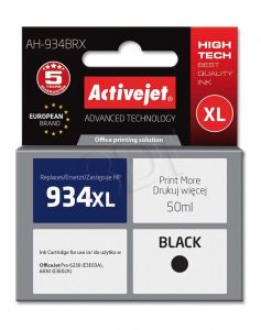 Tusz Activejet AH-934BRX (do drukarki Hewlett Packard, zamiennik 934XL C2P23AE premium 50ml czarny C