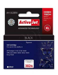 Tusz Activejet AH-302BRX (do drukarki Hewlett Packard, zamiennik HP 302XL F6U68AE premium 20ml czarn