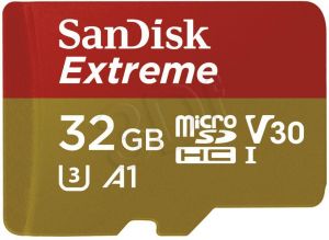 Sandisk micro SDHC EXTREME 32GB UHS Class U3,V30 + Adapter microSD-SD