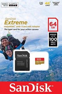 Sandisk micro SDXC EXTREME 64GB UHS Class U3,V30 + Adapter microSD-SD