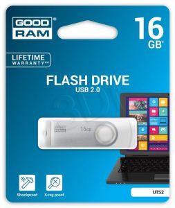 Goodram Flashdrive Twister 16GB USB 2.0 biały