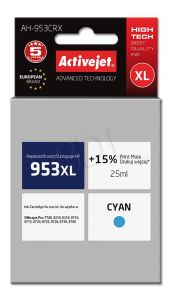 Tusz Activejet AH-953CRX (do drukarki Hewlett Packard, zamiennik 953XL F6U16AE premium 25ml cyan Chi