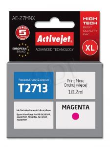 Tusz Activejet AE-27MNX (do drukarki Epson, zamiennik 27XL T2713 supreme 18,2ml magenta Chip)