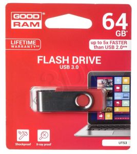 Goodram Flashdrive UTS3 64GB USB 3.0 czerwony