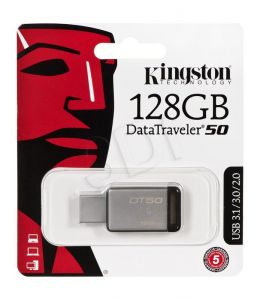 Kingston Flashdrive DataTraveler 50 128GB USB 3.0 srebrny