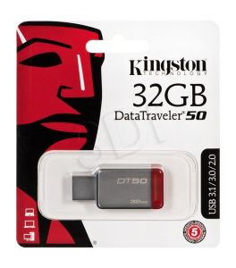 Kingston Flashdrive DataTraveler 50 32GB USB 3.0 srebrny