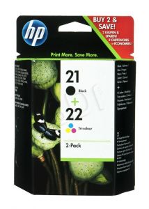 Tusz HP zestaw HP 21+HP 22, HP21+HP22=SD367AE, zawiera czarny i kolor, C9351AE+C9352AE