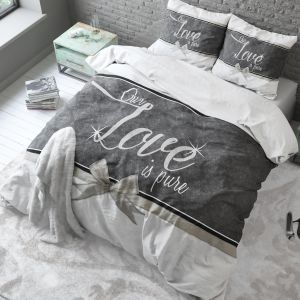 Pościel Pure Cotton OUR LOVE WHITE 160x200+2 Poszewki 60X70