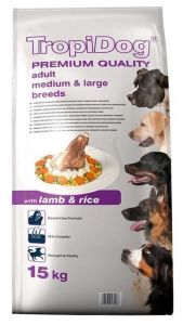 KARMA TROPIDOG Premium Adult M&L Lamb & Rice 15 kg