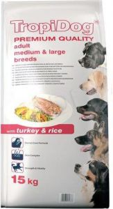 KARMA TROPIDOG Premium JUNIOR M&L Turkey&Rice 15kg